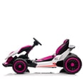 thumbnail image 6 of 24V Electric Go Kart ride on toys for boys girls Age 6+, Rose Pink, 6 of 9