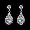thumbnail image 3 of Juego de pendientes y collar de cristal JM para novia plata, 3 of 5
