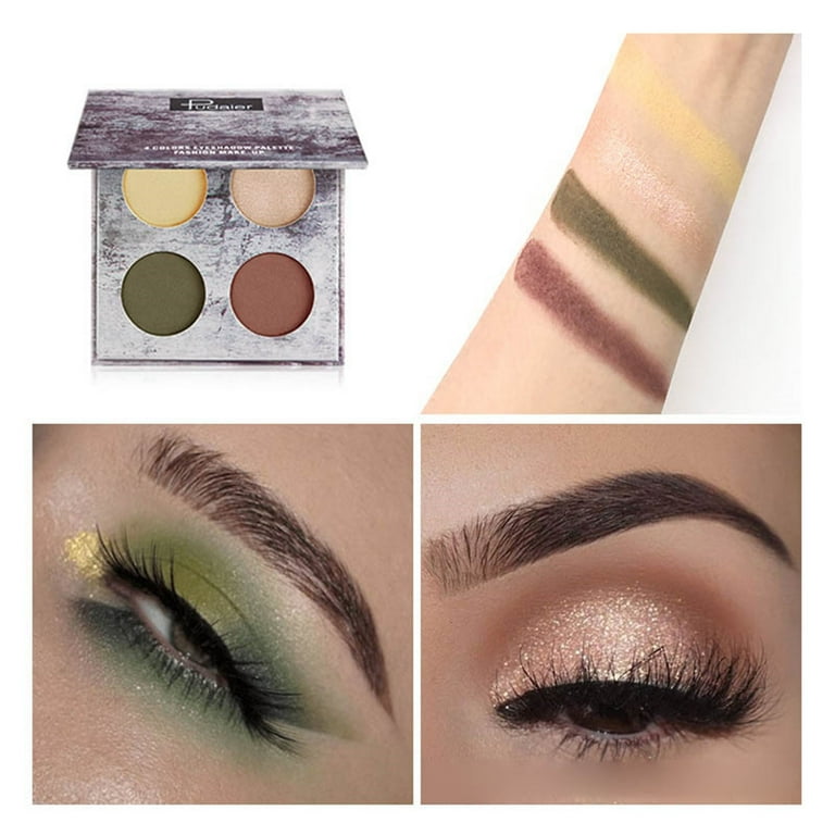 Matte Eye Shadow Cream Makeup Palettes 4 Colors, Eye Shadow, Pearl, Anti-Sweat., Size: One Size