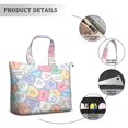 thumbnail image 2 of 22 Inch Oversized Travel Bag Lightweight Canvas Weekender Duffel with Multi Pockets, Slogan Print, 2 of 5
