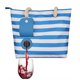thumbnail image 1 of Bolso de mano de lona con dispensador oculto y compartimento aislado, color azul Sailing Electrónica, 1 of 5