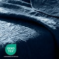 thumbnail image 5 of Clara Clark Quilt Sets, 5 Piece Lightweight Reversible Quilt Bedspread, Grid Weave Coverlet Bedding Set, Queen Navy, 5 of 9