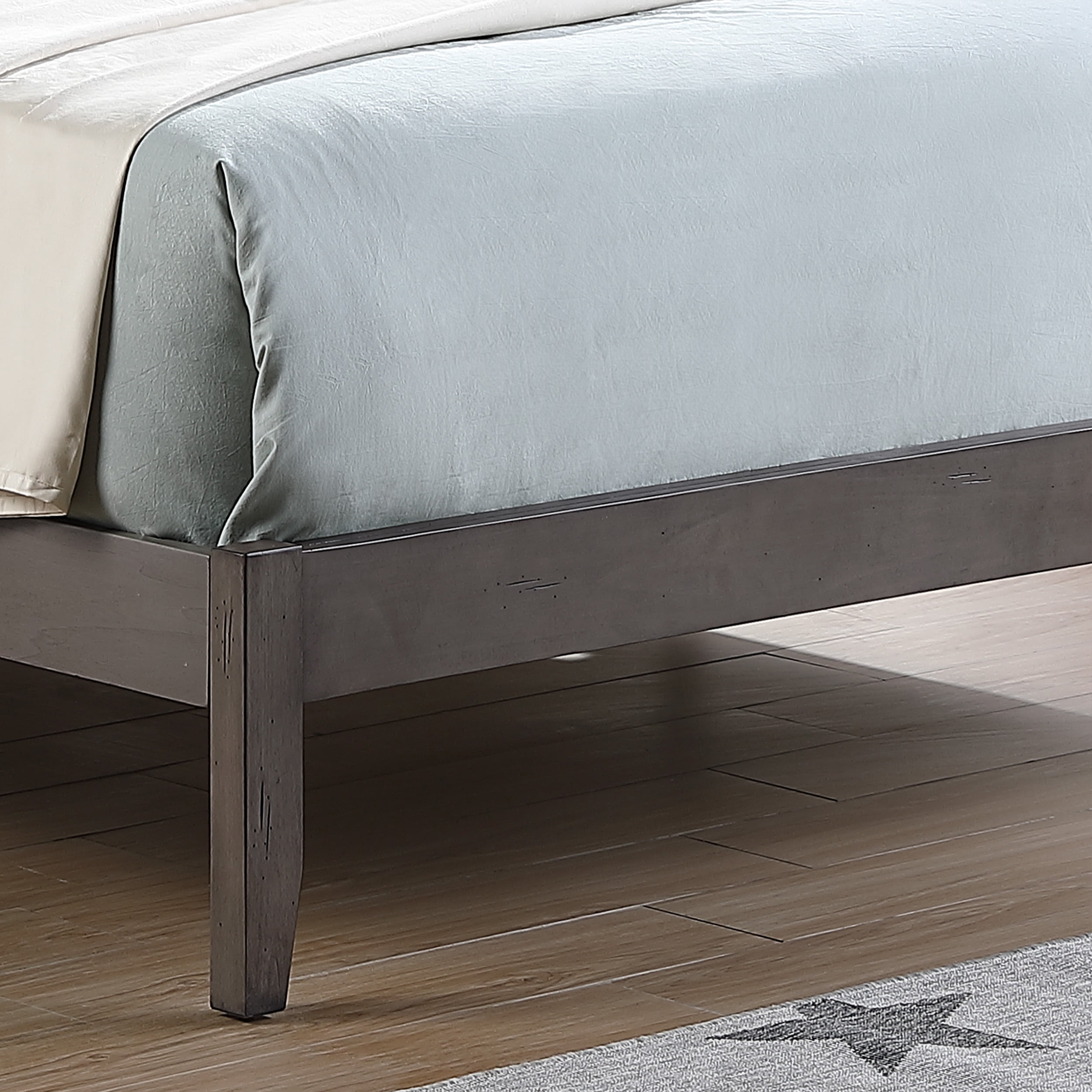 Noble House Kaylin Queen Size Bed with Headboard, Natural and Gray Finish
