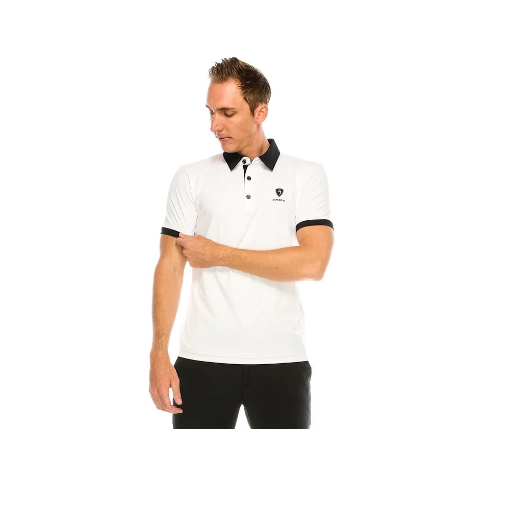 INOS USA Men's White Hunter Basic Polo 