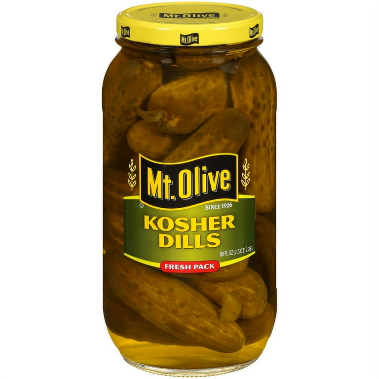 Mt. Olive Large Whole Kosher Dill Pickles, Fresh Packed, Low