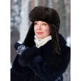 thumbnail image 2 of Spencer Men's Trooper Trapper Hat Warm Winter Hats Womens Russian Hat Earflaps Faux Fur Hunting Outdoor Hat, Black, 2 of 9
