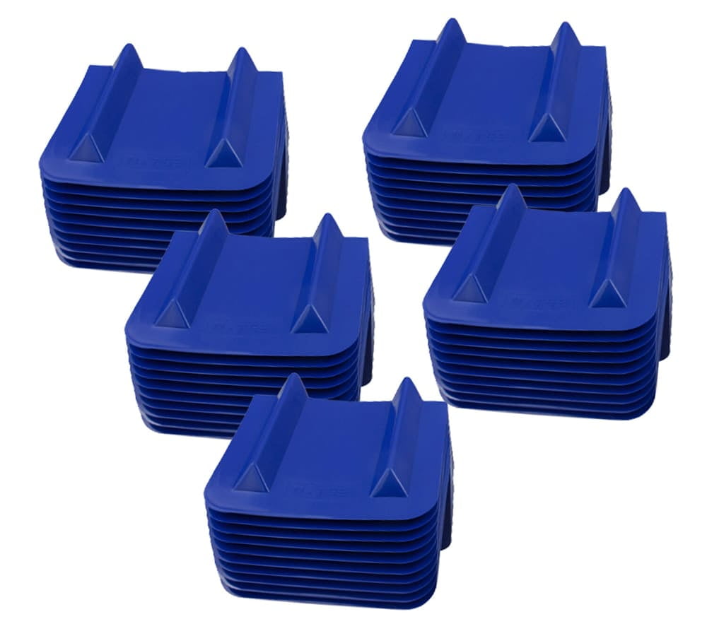 (50 Pack) V Edge Protectors Flatbed, 8" x 12", Blue Vee Shaped