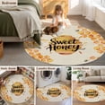 thumbnail image 5 of Large Round Rug 8Ft Washable Non-Slip, Spring Honey Bee Circle Area Rugs for Living Room Bedroom, Watercolor Bee Farmhouse Indoor Floor Mats Carpet Runner for Home Decor, 5 of 8