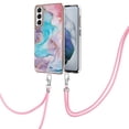 thumbnail image 3 of Allytech Case for Samsung Galaxy S21 FE 2022(6.4 inch), Galaxy S21 FE 5G Cover, Adjustable Neck Strap Crossbody Lanyard Colorful Pattern TPU Rubber Covered Case for Samsung S21 FE, Purple Blue Marble, 3 of 4