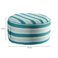 thumbnail image 3 of Outdoor Inflatable Pouf Striped Teal, 3 of 3