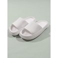 thumbnail image 3 of Women's Fashionable Solid Color Slippers In Rose Red With Neon Pink Single Strap, 3 of 4