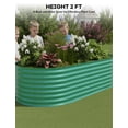 thumbnail image 4 of Cherish Oval Raised Bed - 0.6mm Thick Galvanized Steel Planter Box with Open-Bottom Design, Effortless Tool-Free Assembly for Vegetables/Herbs/Trees, 4 of 8