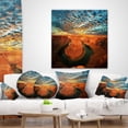 thumbnail image 4 of Designart Horse Shoe Bend under Stormy Sky - Landscape Printed Throw Pillow - 18x18, 4 of 5