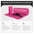 thumbnail image 2 of Yoga Mat 71x24 Inch with Knee Pad - Extra Thick 1" Non-Slip Exercise Mat for Home, Gym & Studio - Includes Carrying Strap & Cushion - Workout Fitness Accessories, 2 of 9