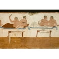 thumbnail image 2 of Kaveney, Wendy 32x23 Black Ornate Wood Framed with Double Matting Museum Art Print Titled - Italy, Paestum Fresco from the Divers Tomb, 2 of 4