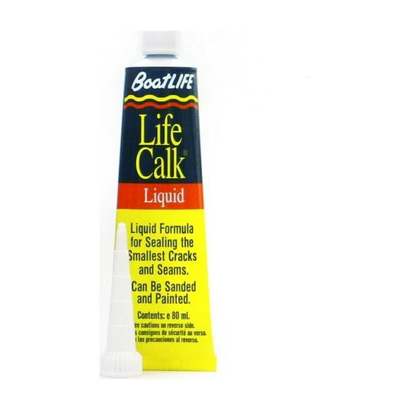 Life Industries - BoatLife Caulk Sealant 1055 Liquid Life-Calk; Use For Fine Crack And Seams; Compatible With Fiberglass/Wood/Metal/Glass; Polysulfide Caulk; Black; 2.7 Ounce Tube; Single