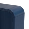 thumbnail image 4 of Striped Accent Cabinet with 4 Doors, Atumon Buffet Cabinet with Adjustable Shelves, Modern Accent Cabinet Furniture for Hallway Entryway Living Room, 63"L x 14.9"W x 31.8"H, Blue, 4 of 10