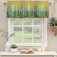 thumbnail image 2 of Yellow Leaves Curtain Valances for Windows, Kitchen Valance Window Treatments Panel 2 Pack, Modern Oil Painting Forest Rod Pocket Short Curtains for Bathroom Bedroom 42 x 12 Inch, 2 of 8