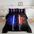 thumbnail image 2 of Erosebridal Game Lightsaber Bedding Full Comforter Set, Neon Glowing Lightning Down Comforter, Galaxy Room Decor, Teens, 2 of 7