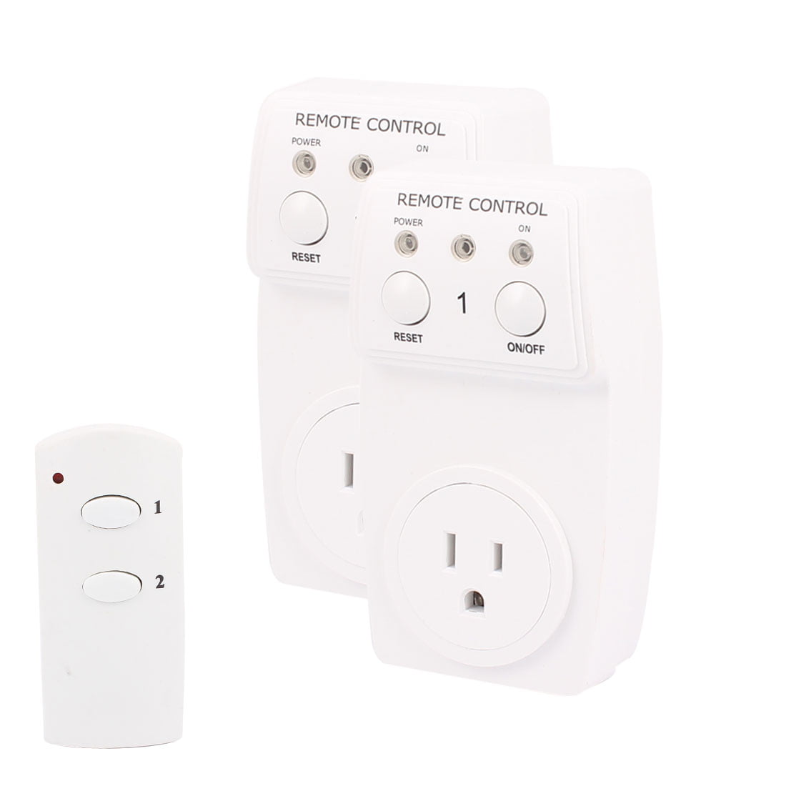 Wirelessly Turn Power On Off Wireless Electrical Outlet Plug for Household Appliances Lamp Light Wireless Outlet Switch with Remote Control 3 Pack with 1 Learning Code Remote Control