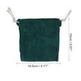 thumbnail image 2 of Women Portable Drawstring Makeup Bag for Vacation Travel Camping Blackish Green Corduroy, 2 of 3