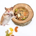 thumbnail image 3 of Tazón de Comida de Madera para Hámster, Tazón de Comida para Hámster y Ardilla, Juguetes para Roer Troncos para Animales Pequeños, Tazones de Comida, 3 of 7
