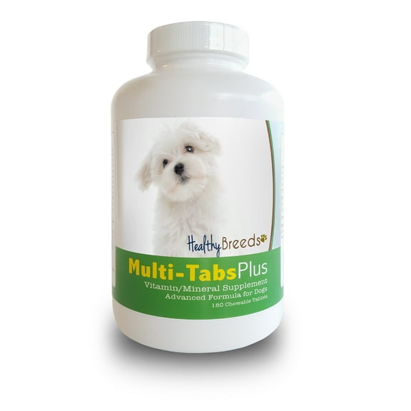 Healthy Breeds Dog Multi-Tab Vitamin and Mineral Supplement for Maltese, 180 Chews