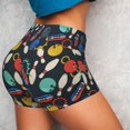 thumbnail image 2 of Sikiie Bowling Ball Print Workout Shorts Women Scrunch Butt Gym Shorts Seamless High Waist Tummy Control Yoga Biker Athletic Shorts, 2 of 5