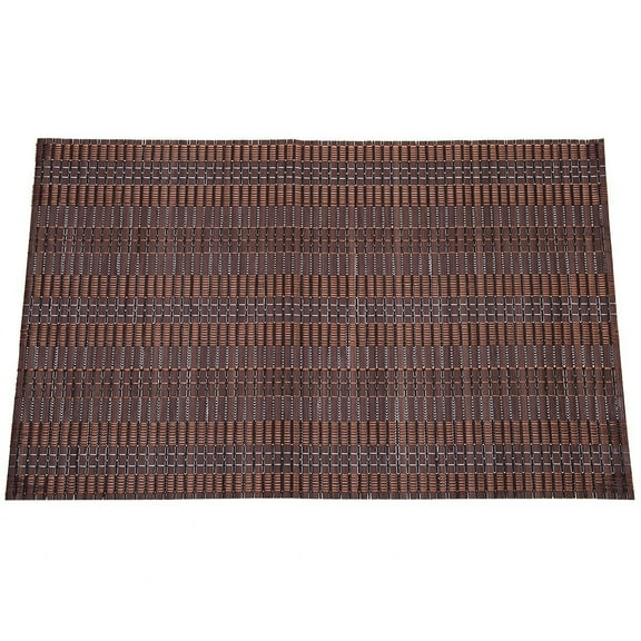 THY COLLECTIBLES Eco-Friendly 18" x 12" Bamboo Table Place mats Non-slip Table Decor Mats for Kitchen Dining Room Set of 4, Brown