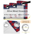 thumbnail image 6 of Independence American Flag Truck with Wooden Stripes Blackout Curtains 72 Inches Long for Bedroom,Blue Red Checker Buffalo Thermal Insulated Room Darkening Black Out Curtain Grommet Living Room Drape, 6 of 8