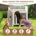 thumbnail image 4 of Spaco Outdoor Wooden Feral Cat House with Balcony and Slide, for Outdoor/Indoor Cats, Warm Feral Cat Shelte, Cat Furniture, Gray, 4 of 11