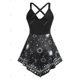 thumbnail image 2 of Tank Top de Talla Extra con Anillo Cruzado con Estampado de Luna y Luna Rosegal  Camisetas sin mangas de talla grande, 2 of 5