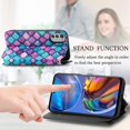 thumbnail image 3 of Compatible With Motorola Moto E32/ E32s Case Colorful Wallet Card Slot Pu Leather Kickstand Magnetic Rfid Blocking Cover, 3 of 3