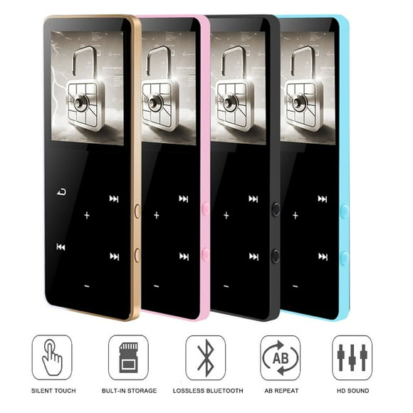 Bluetooth MP4 Player - Built-in Speaker & 16GBMemory - 2.4‘‘ Screen with Touch Button E-book - Supports up to 128GB