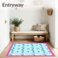 thumbnail image 3 of ODIKA 5'x7' Machine Washable Non-Slip Area Rug, Whimsical Winter Wonderland Complete Bath Decoration High Traffic Rug, Pink, 610292, 3 of 7