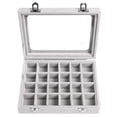 thumbnail image 1 of Coofit Jewelry Tray Box 24 Slots Clear Window Jewelry Tray Case Jewelry Organizer Case, 1 of 10