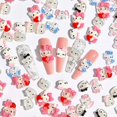 thumbnail image 4 of Puntas de uñas Kawaii Sanrio Hello Kitty, adorno de acrílico, funda de teléfono de dibujos animados, accesorio para uñas, regalo bonito para niña, 10/20 piezas, 4 of 4