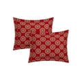 thumbnail image 2 of Chic Home 4 Piece Rouen Large Scale Paisley Bohemian Reversible Printed with Embroidered Details. Queen Quilt Set Red, 2 of 4