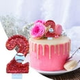 thumbnail image 1 of Baseball Birthday Candle Cake Toppers Second Number Baseball Themed Cake Topper Decoration Two Years Candle Red Glitter Number Cake Topper Party party items, 1 of 5