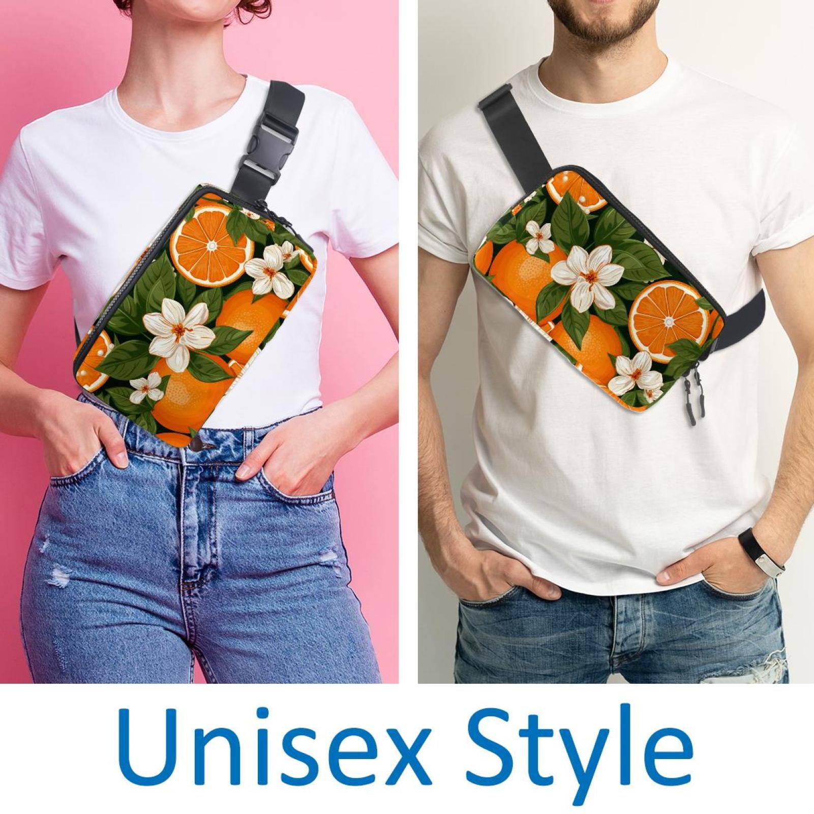 Oranges Lightweight Adjustable Fanny Bag Running Belt Waist Pack with Extension Strap Unisex