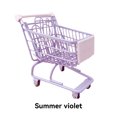 thumbnail image 2 of Cateissary Mini carrito de compras, carrito de mano, carrito de mano, almacenamiento de supermercado, juguetes para niños, artesanía de Decoración del hogar Púrpura, 2 of 6