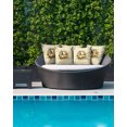 thumbnail image 2 of Waterproof Outdoor Throw Pillows with Inserts 18"x18", Sunflower Soft Decorative Pillowcases for Couch Bedroom, Gnomes Yellow Checkered Eucalyptus Leaves Pillow Covers for Sofa Living Room, 2 of 7