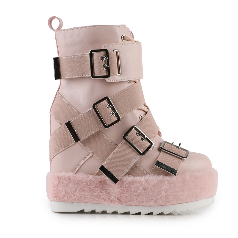 Women’s Blush Hidden Wedges Platform Fall Winter Ankle Boots