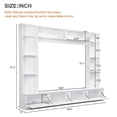 thumbnail image 2 of Harper & Bright Designs Wall Unit Entertainment Center with Bridge and Storage Bookshelves for 78'' TV, Modern TV Console with Cabinets and Open Shelves for Living Room, White, 2 of 17