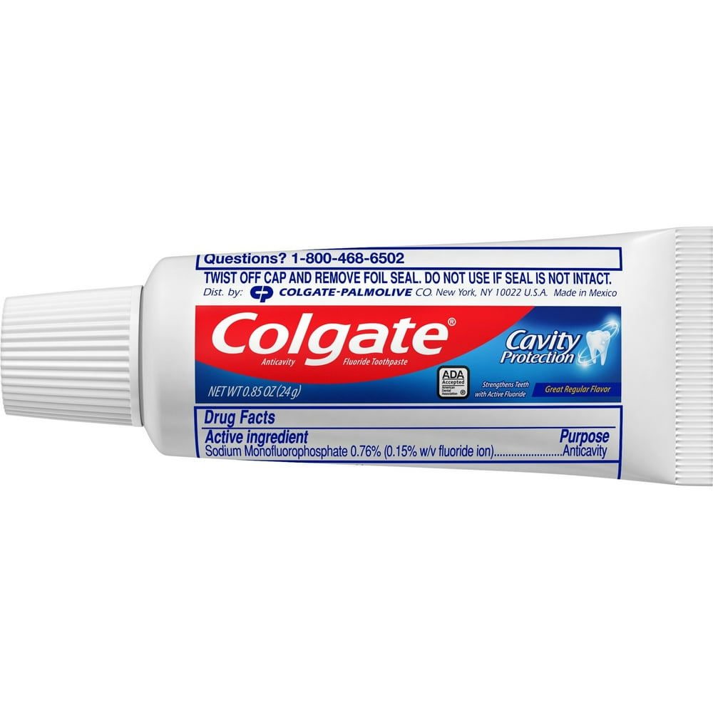 Colgate Cavity Protection Travel Toothpaste with Fluoride 0.85 oz