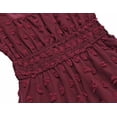 thumbnail image 2 of Arshiner Girls A-Line Dresses Chiffon Long Sleeve Square Neck Swiss Dot Flowy Casual Party Dress, 2 of 6