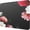 Black Flower, variant on Large Black Mouse Pad with Stitched Edges for Gaming & Office