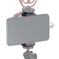 thumbnail image 3 of Support de Téléphone Réglable Clip de Téléphone Vlog avec Trous de Vis de 1/4 Pouce Chaussure Froide Extensible pour Téléphone Intelligent de 5.6-8.3cm de Largeur pour Trépied Lumière LED Microphone, 3 of 7