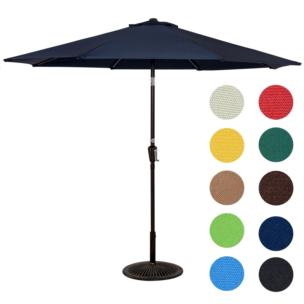Sundale Outdoor 9 Feet Aluminum Patio Umbrella with Crank and Push Button Tilt, 8 Steel... by Sundale Outdoor
