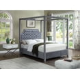 thumbnail image 3 of Meridian Furniture Rowan Tufted Velvet Queen Bed in Gray, 3 of 12
